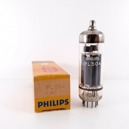 1 X PL504 PHILIPS TUBE. 1950s PROD. COPPER RODS. MORE AVAILABLE NOS/NIB. AJ  ENA