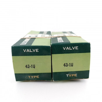 2 X 43-1U ZAERIX TUBE. BLACK PLATES. 1950s PROD. NOS/NIB. AK  ENA