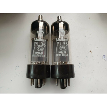 2 X PL36 MULLARD. 1960´s B-codes.matched pair. 3 MICA. AVAILABLE 25 PAIRS CM ENA