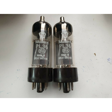 2 X PL36 MULLARD. 1960´s B-codes.matched pair. 3 MICA. AVAILABLE 25 PAIRS CM ENA