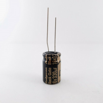 1 X 330uF 16V RUBYCON BLACK GATE. NEW HIGH QUALITY CAPACITORS. 17 CQ  ENA