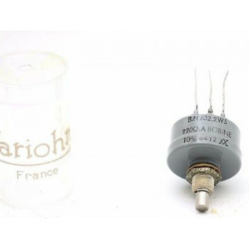 POTENTIOMETER VARIOHM 220 OHM 10% LOG W/O ON/OFF BOBINE NOS 1PC. CA221U12F030417