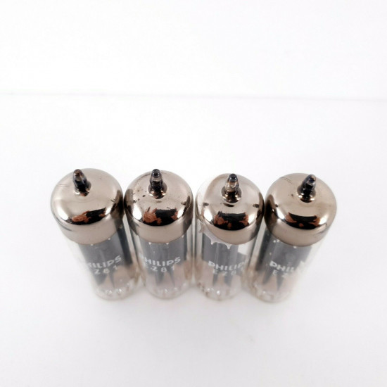 4 X EZ81 TUBE. PHILIPS BRAND. MADE IN AUSTRALIA. MATCHED QUAD. CD  ENA
