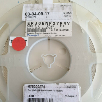 10 x 27.4R 1/8W 1% 100PPM SMD PANASONIC RESISTOR. CA389U3000F250621