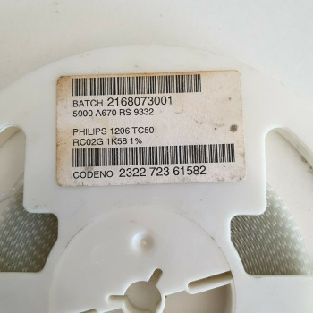 10 x 1.58K 1/4W 1% 100PPM SMD PHILIPS RESISTOR. CA389U1000F250621