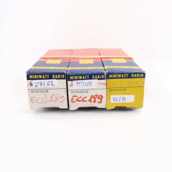 3 X ECC189 TUBE. PHILIPS PRODUCTION. DIMPLE GETTER. USED.  CÑ  ENA
