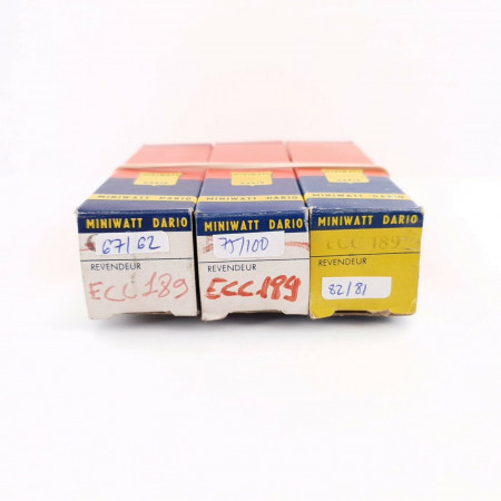 3 X ECC189 TUBE. PHILIPS PRODUCTION. DIMPLE GETTER. USED.  CÑ  ENA