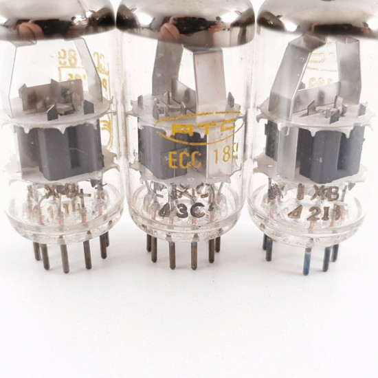 3 X ECC189 TUBE. PHILIPS PRODUCTION. DIMPLE GETTER. USED.  CÑ  ENA
