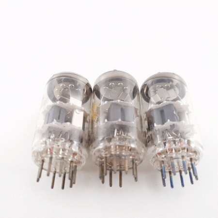 3 X ECC189 TUBE. PHILIPS PRODUCTION. DIMPLE GETTER. USED.  CÑ  ENA