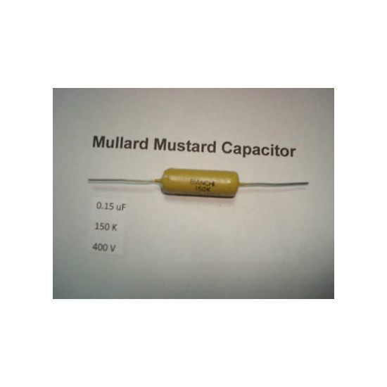 MULLARD MUSTARD CAPACITOR. 0.15uF 150K 400V 10% *1PC* HIFI. RC1 (+)