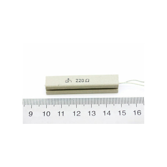 CEMENTED CERAMIC RESISTOR 220 OHM 10W DH VERTICAL NOS(New Old Stock) *1PC* U78