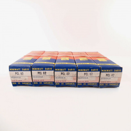 5 X PCL82 MINIWATT-DARIO TUBE. 1960s MULLARD PROD. COPPER RODS. NOS/NIB. AA  ENA