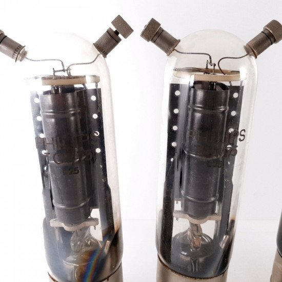 4 X TC1/75 / 3X75 PHILIPS TUBE.BLACK PLATES. TRANSMITING TRIODE AIR COOL AH  ENA