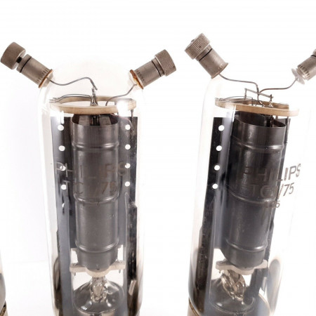 4 X TC1/75 / 3X75 PHILIPS TUBE.BLACK PLATES. TRANSMITING TRIODE AIR COOL AH  ENA