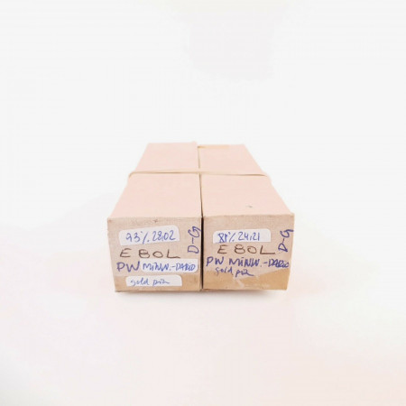 2 X E80L MINIWATT-DARIO TUBE. 1950s PROD. D-G. GOLD PIN. PINCHED WAIST. AA  ENA