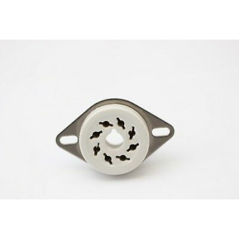 K8A OCTAL TUBE SOCKET OLD HIGH QUALITY US PRODUCTION CERAMIC  HIFI APLICATIONS