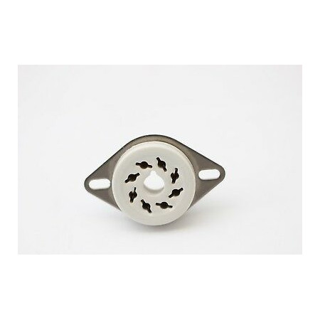 K8A OCTAL TUBE SOCKET OLD HIGH QUALITY US PRODUCTION CERAMIC  HIFI APLICATIONS