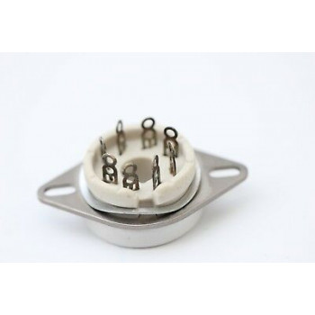 K8A OCTAL TUBE SOCKET OLD HIGH QUALITY US PRODUCTION CERAMIC  HIFI APLICATIONS 2