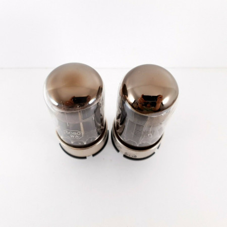 2 X JAN CRC 6080WA TUBE. RCA BRAND. BLACK PLATES. MATCHED PAIR CÑ  ENA